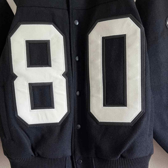 Stussy 80 Wool Varsity Jacket - Size Large - Black - Brand New - Picture 2 of 5
